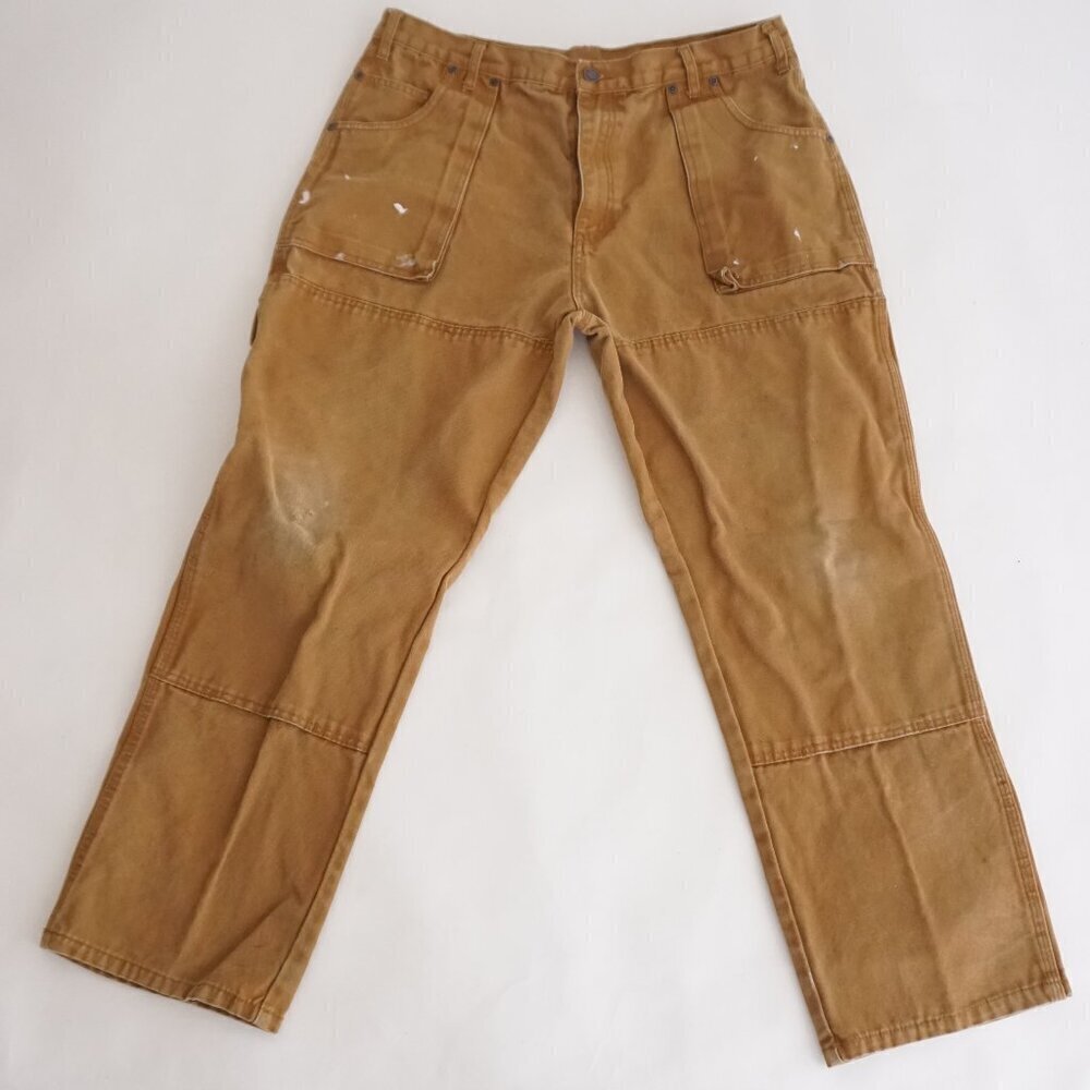 Dickies Tan Heavyweight Cotton Double Knee Painter Carpenter Pants 38X30